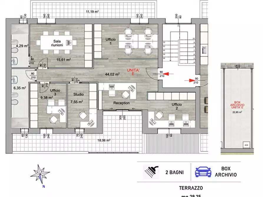 Immagine 1 di Ufficio in vendita  in Via Serenissima a Noventa Padovana