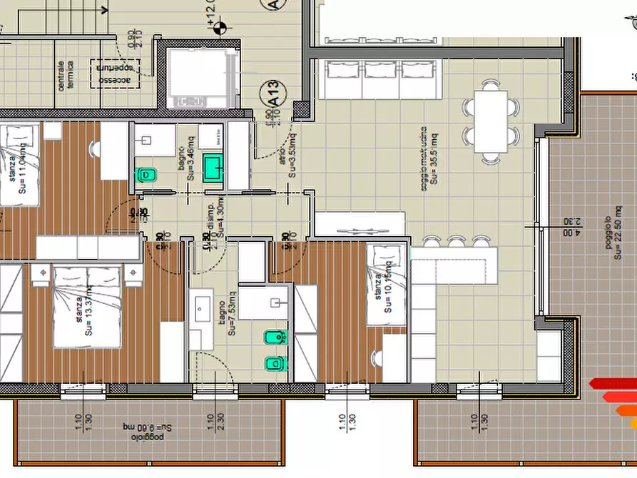 Immagine 3 di Attico in vendita  in Via dei Vegri a Aldeno