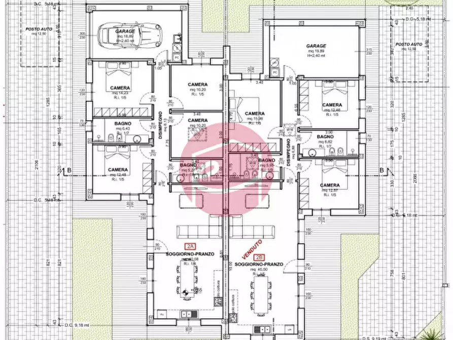 Immagine 4 di Casa bifamiliare in vendita  a Gambettola