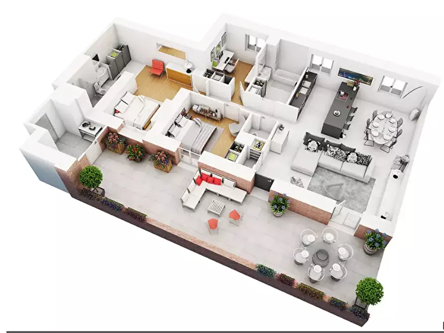 Immagine 1 di Villetta a schiera in vendita  a Cesena