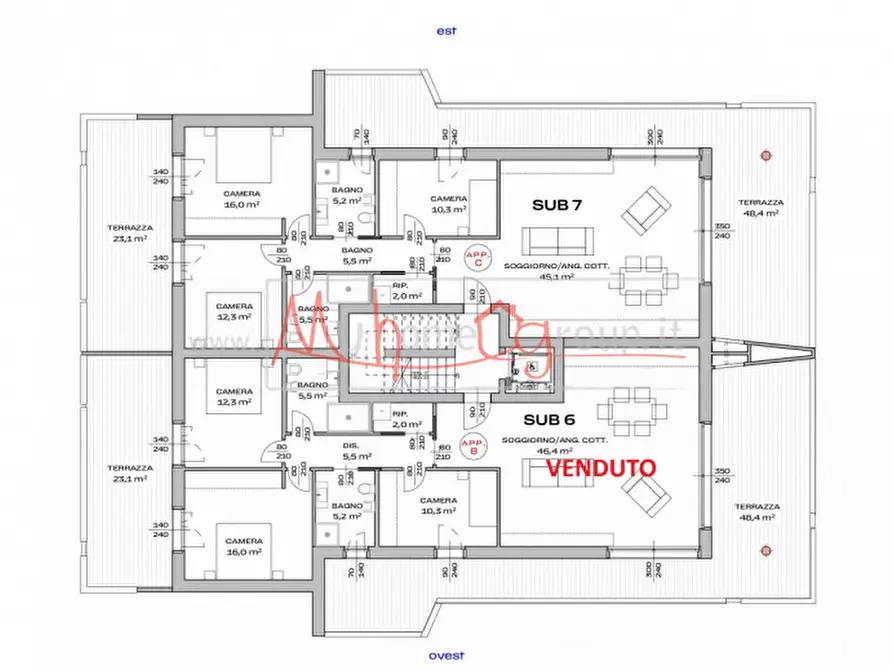 Immagine 9 di Appartamento in vendita  a Abano Terme