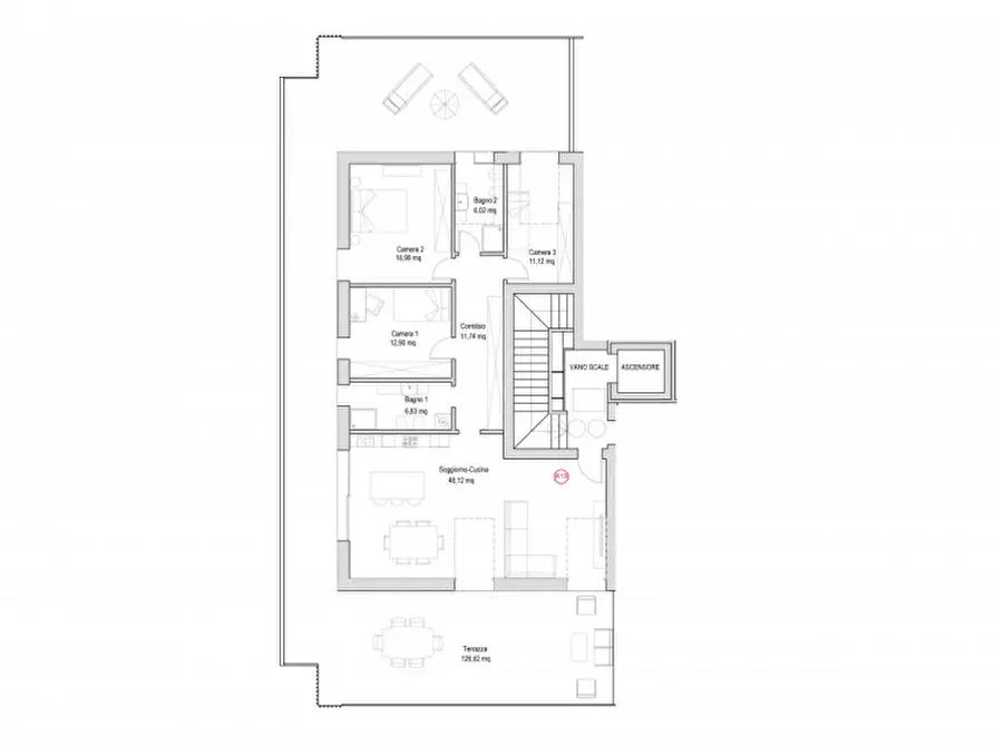 Immagine 14 di Attico in vendita  in Via Andrea Mantegna a Treviso