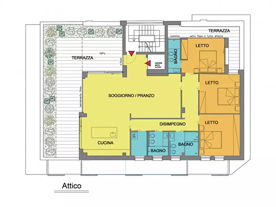 Immagine 9 di Attico in vendita  in Viale Regina Margherita a Rovigo