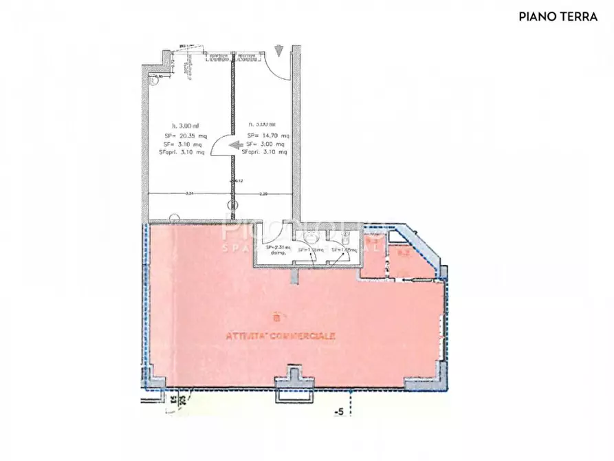 Immagine 9 di Negozio in vendita  in via da Vinci a Asolo