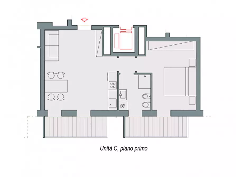 Immagine 4 di Appartamento in vendita  in Via Marco Polo a Rovigo