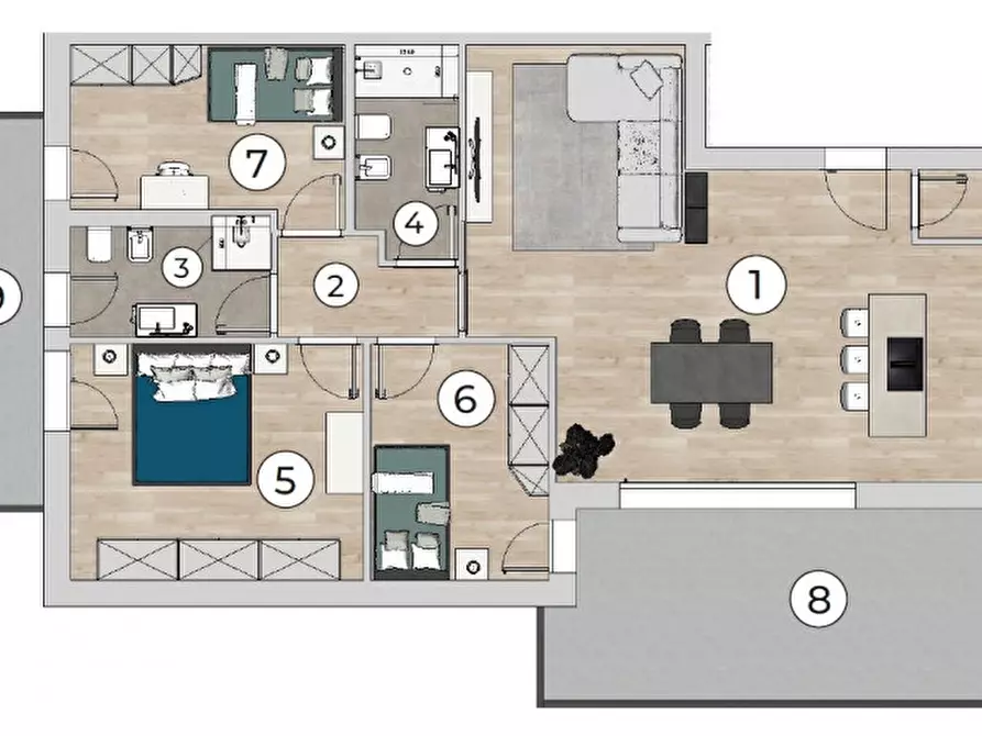 Immagine 8 di Appartamento in vendita  a Padova