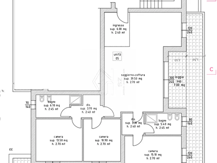 Immagine 6 di Appartamento in vendita  in Via San Leopoldo a Albignasego