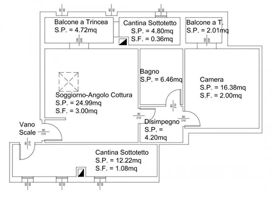 Immagine 18 di Attico in vendita  a Bastiglia