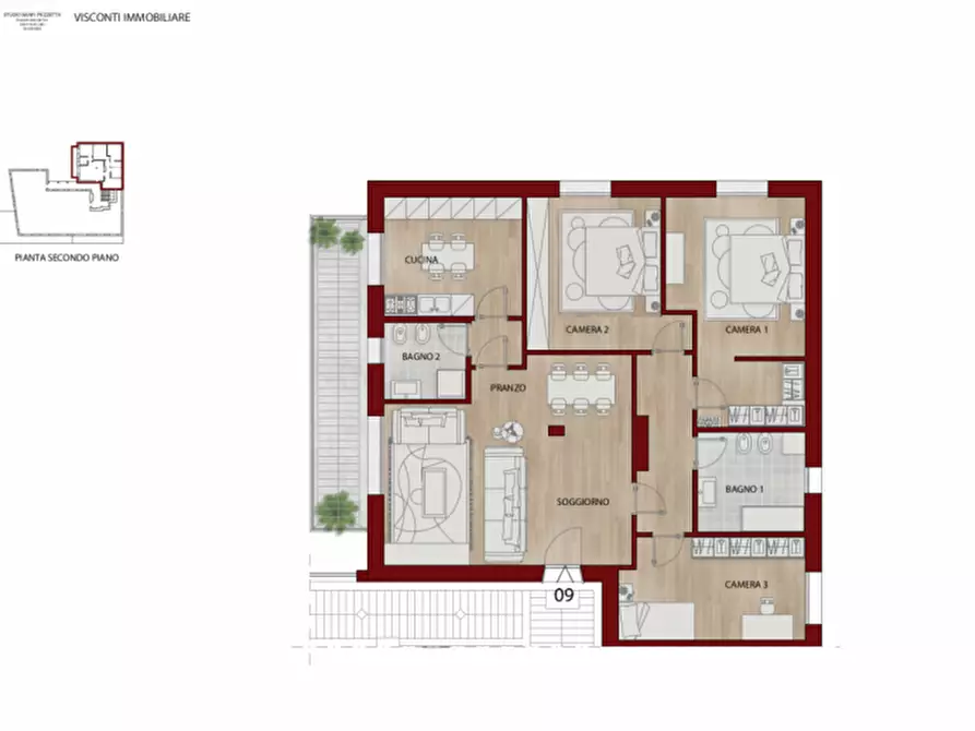 Immagine 23 di Appartamento in vendita  in piazza visconti 13 a Rho
