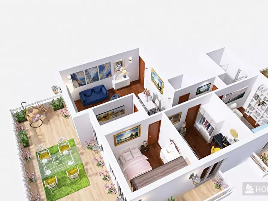 Immagine 4 di Attico in vendita  in Viale dei Colli Portuensi a Roma