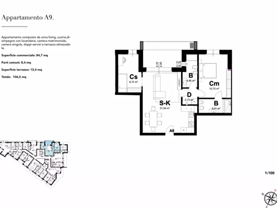 Immagine 27 di Appartamento in vendita  in Via Antonio Gramsci a Montebelluna