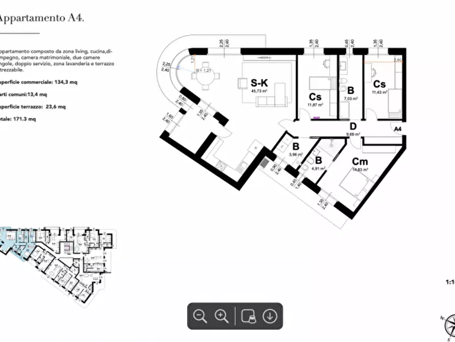 Immagine 28 di Appartamento in vendita  in Via Antonio Gramsci a Montebelluna