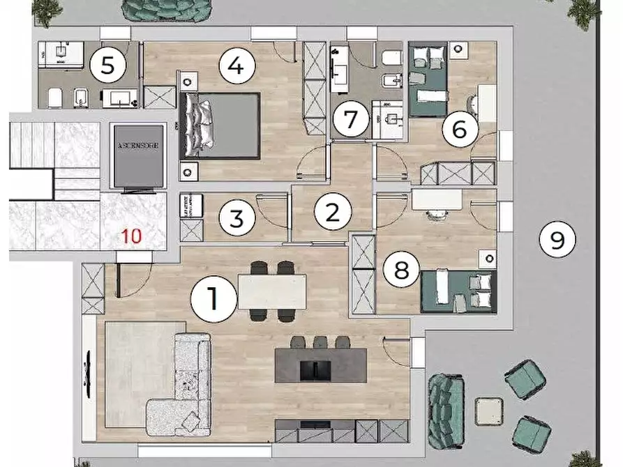 Immagine 8 di Appartamento in vendita  a Padova