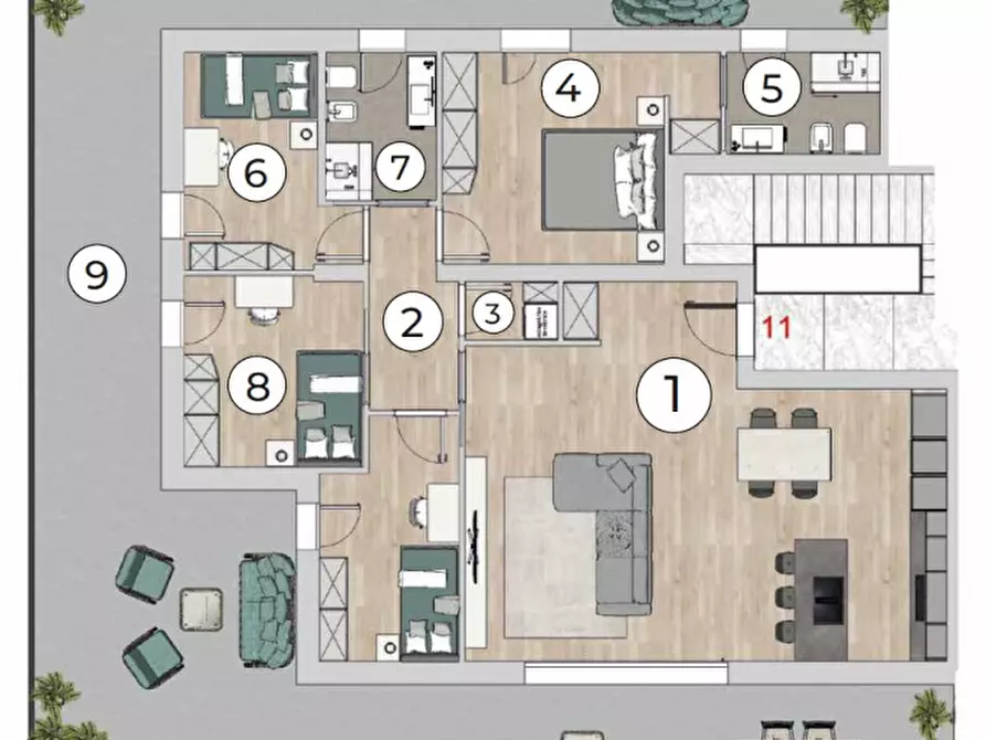 Immagine 8 di Appartamento in vendita  a Padova