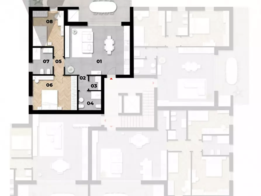 Immagine 5 di Appartamento in vendita  in Via Giuseppe Parini a Piove Di Sacco