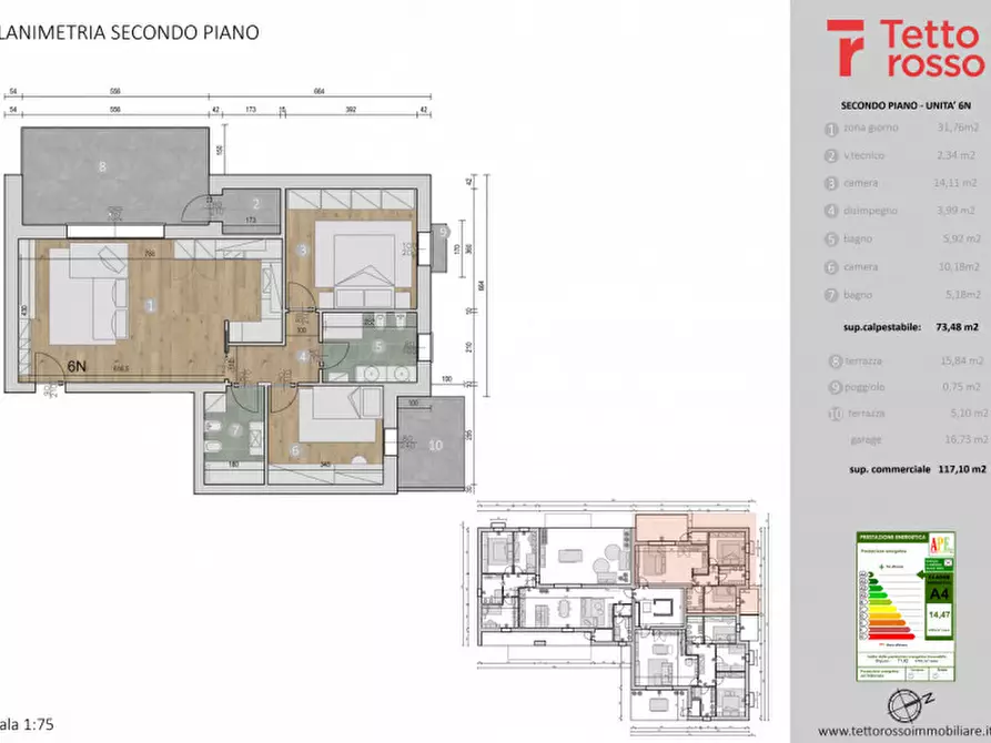 Immagine 10 di Appartamento in vendita  a Legnaro