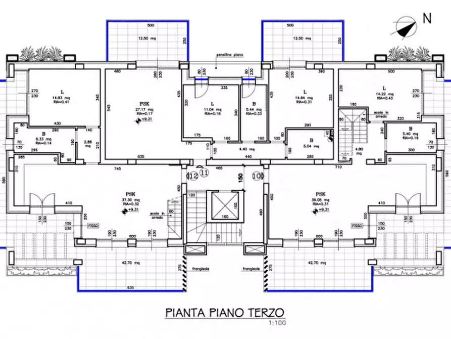 Immagine 12 di Attico in vendita  in Via Bibbiena a Cesena