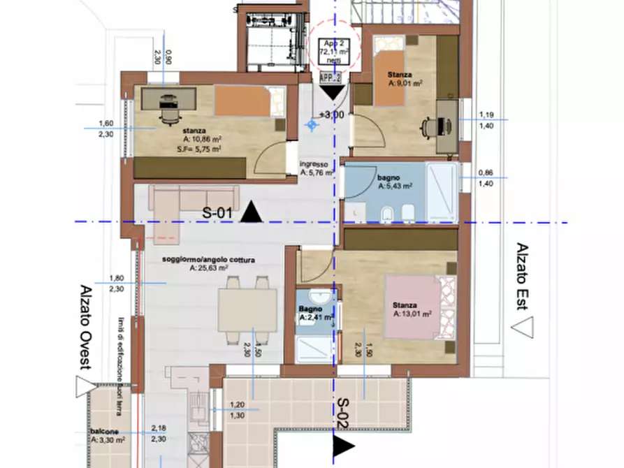 Immagine 10 di Appartamento in vendita  in Via Brennero - Brennerstraße a Laives .Leifers.