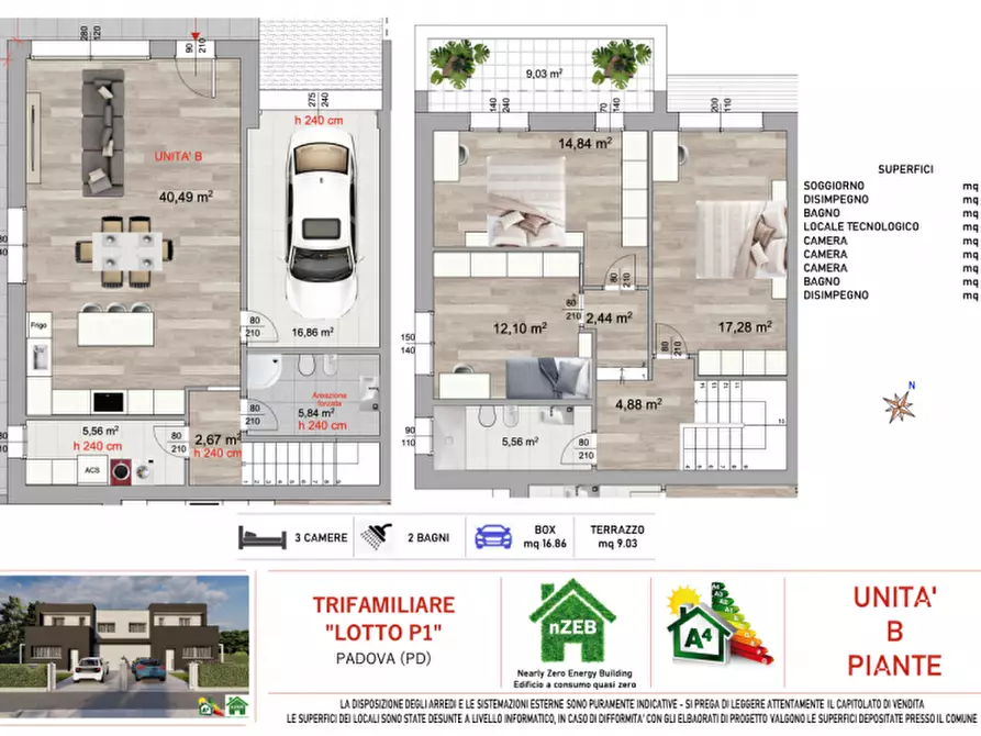 Immagine 13 di Casa trifamiliare in vendita  in Via Monte Rua a Padova