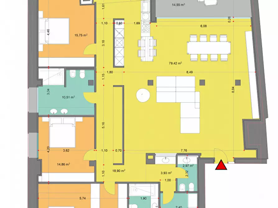 Immagine 12 di Appartamento in vendita  in Via all'Ara a Rovigo