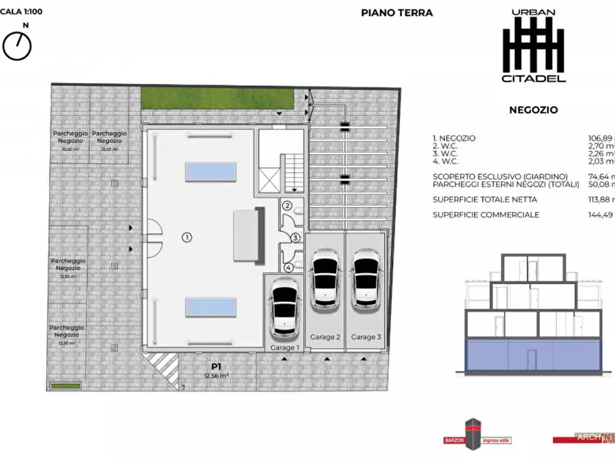 Immagine 2 di Negozio in affitto  in Via del Santo n. 73 a Limena