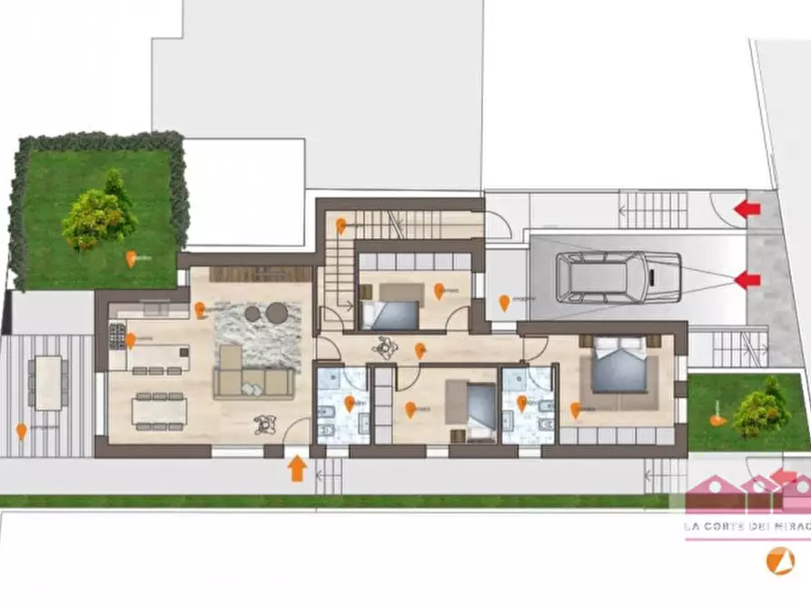 Immagine 2 di Casa bifamiliare in vendita  in Viale Trieste a Vicenza