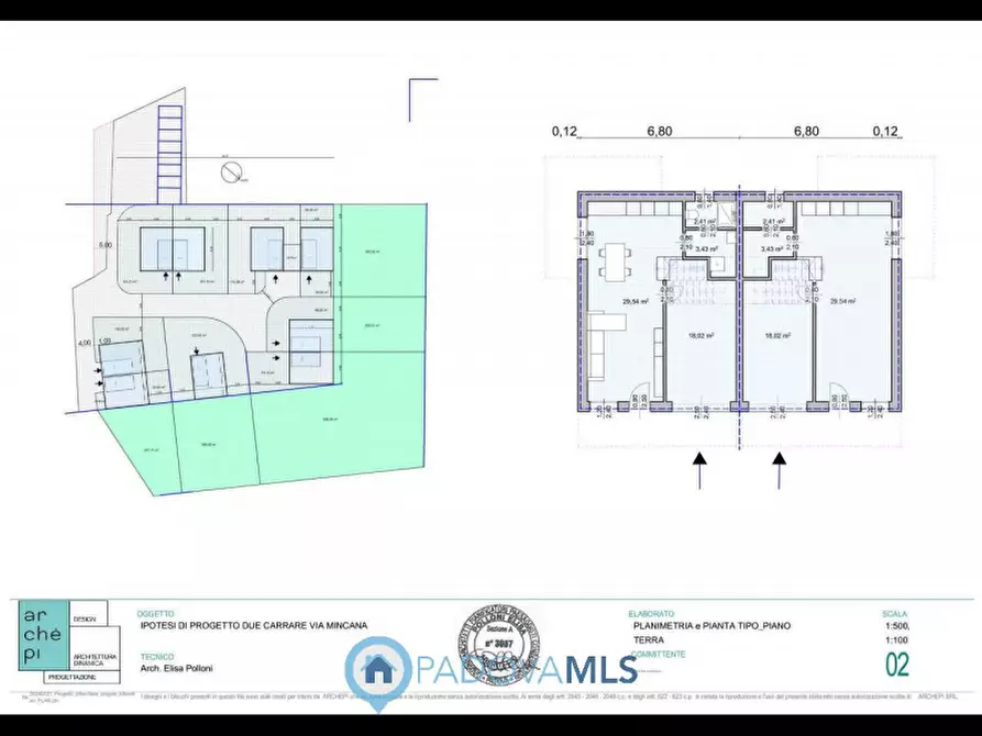 Immagine 15 di Casa bifamiliare in vendita  in Via Mincana a Due Carrare