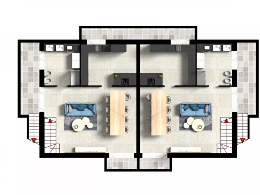 Immagine 3 di Casa bifamiliare in vendita  in Via Vittorio Alfieri a Vedano Al Lambro