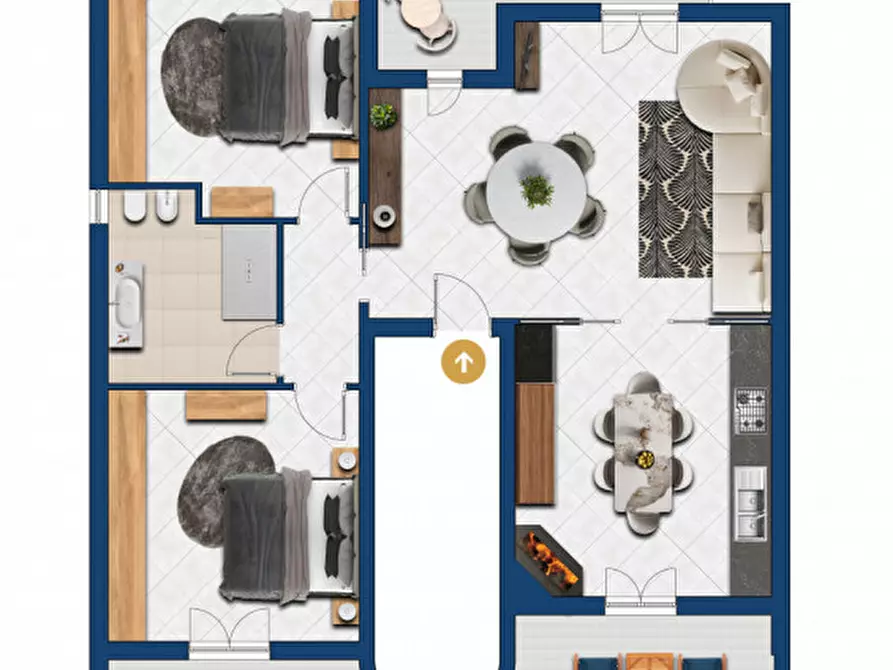 Immagine 29 di Appartamento in vendita  in VIA JEAN JACQUES ROUSSEAU n. 7 Piano 2 a Montescaglioso