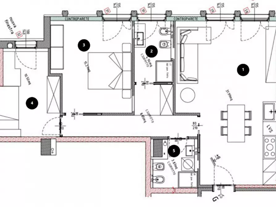 Immagine 8 di Appartamento in vendita  in Largo Europa a Padova