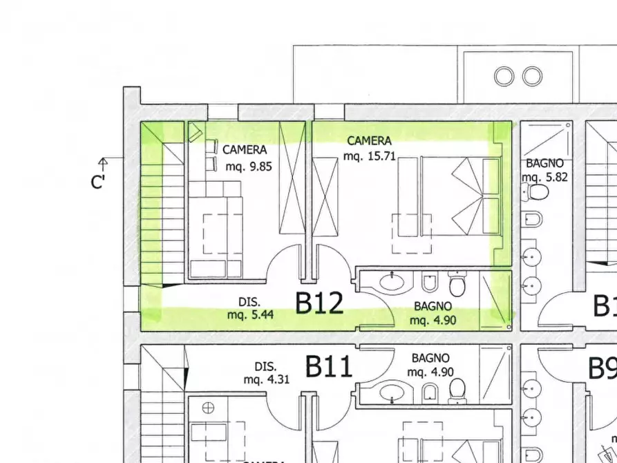 Immagine 39 di Appartamento in vendita  in Via Deserto a Este