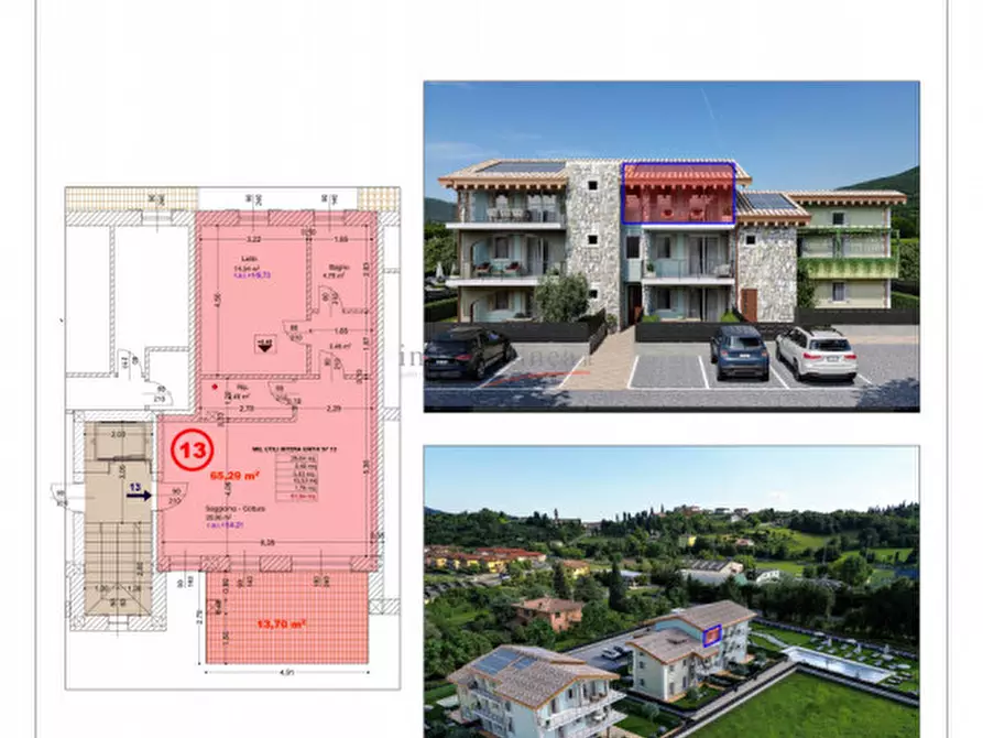 Immagine 2 di Appartamento in vendita  in Via Primo Maggio a Costermano sul Garda