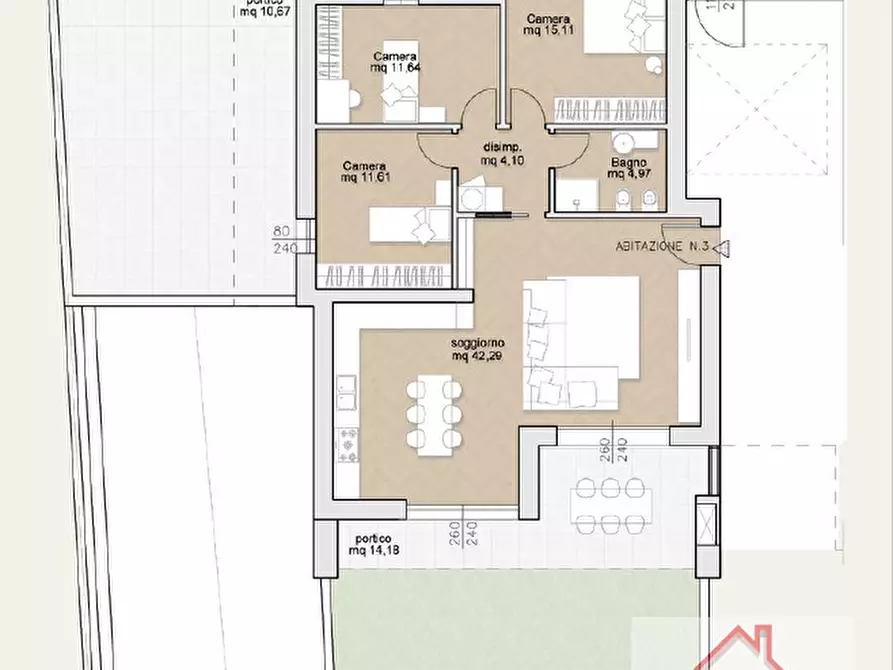 Immagine 7 di Appartamento in vendita  in Via Legrenzi a Montebelluna