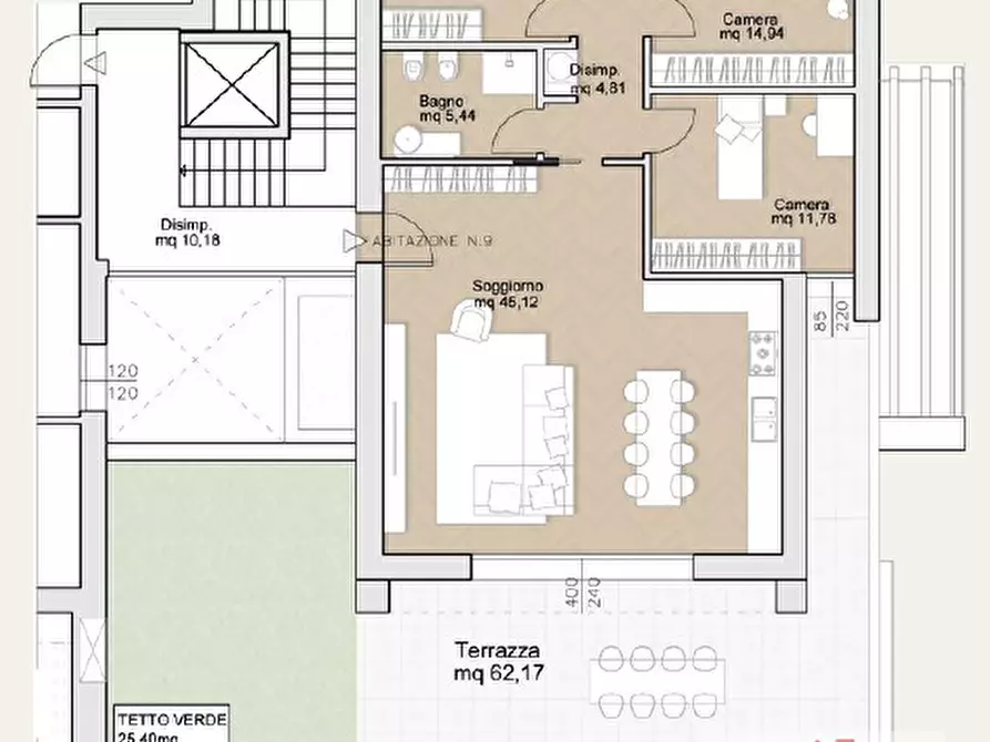 Immagine 8 di Attico in vendita  in Via Legrenzi a Montebelluna