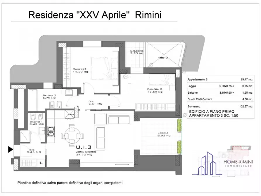 Immagine 1 di Appartamento in vendita  a Rimini