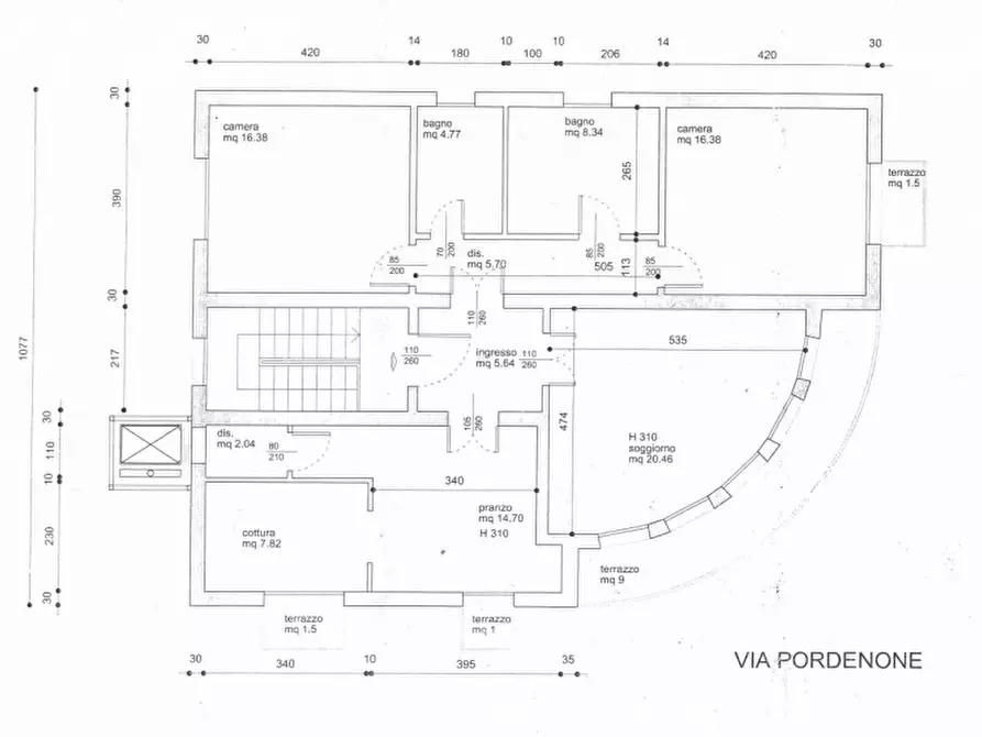 Immagine 11 di Attico in vendita  in via podenone a Padova