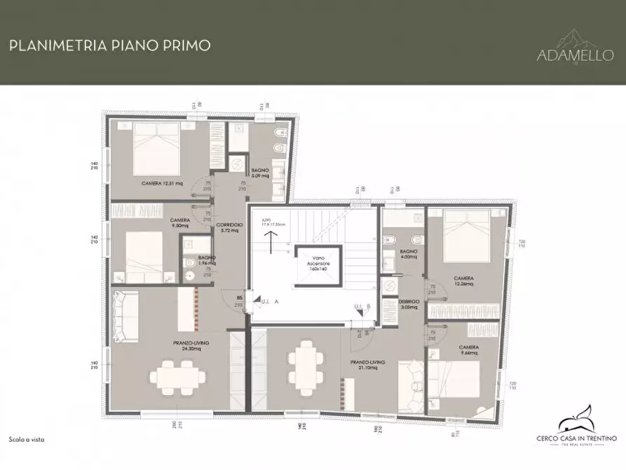 Immagine 13 di Appartamento in vendita  in Via Binelli, 3 a Pinzolo