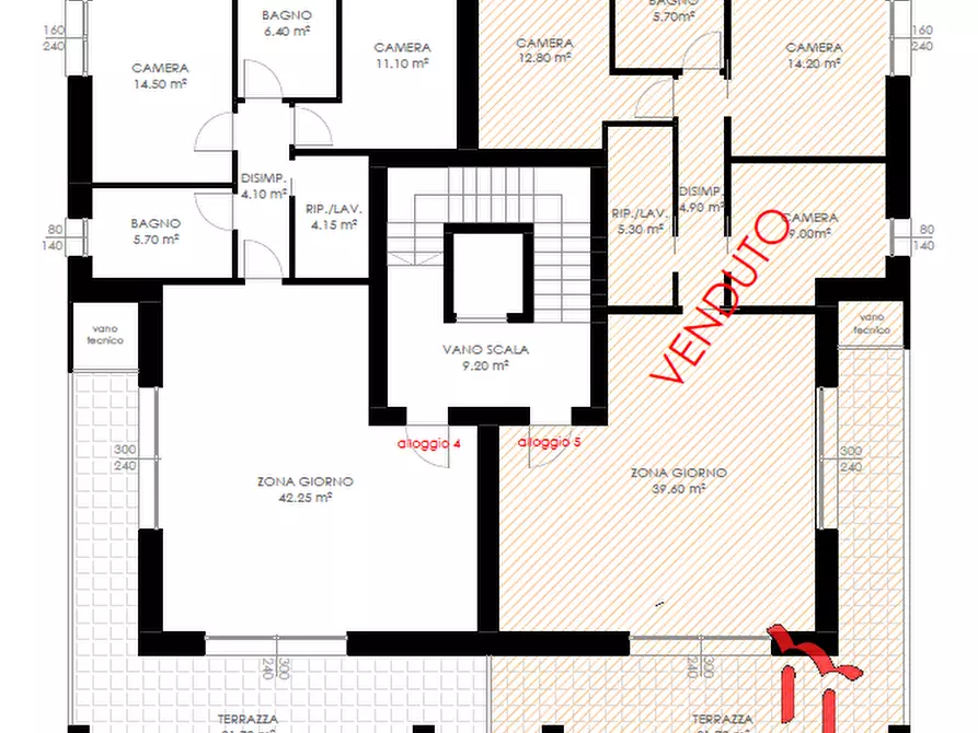 Immagine 11 di Appartamento in vendita  in Via Don Bosco a Trebaseleghe