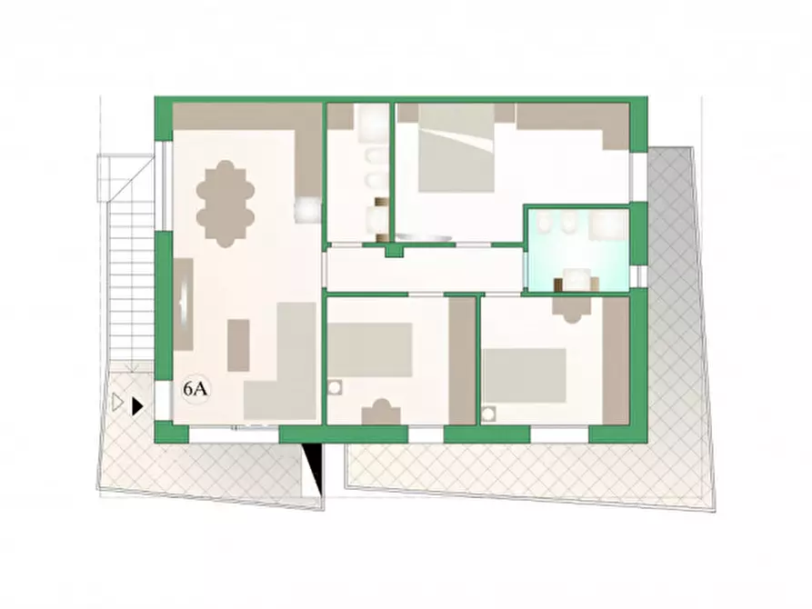 Immagine 6 di Appartamento in vendita  in Via Ravennate a Cesena