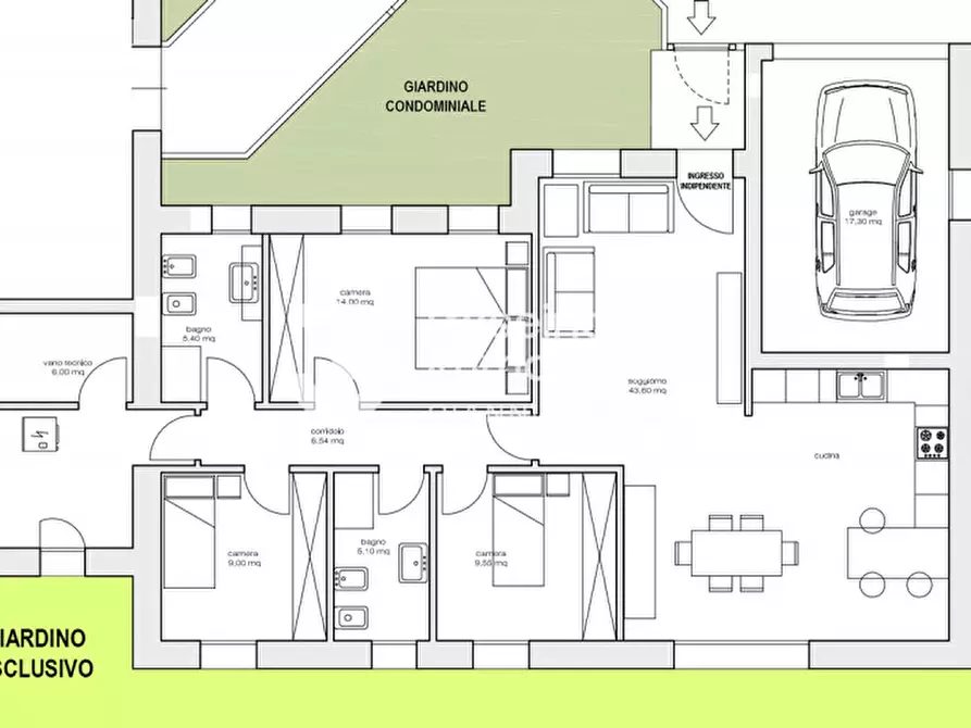 Immagine 23 di Appartamento in vendita  in Strada Canizzano a Treviso