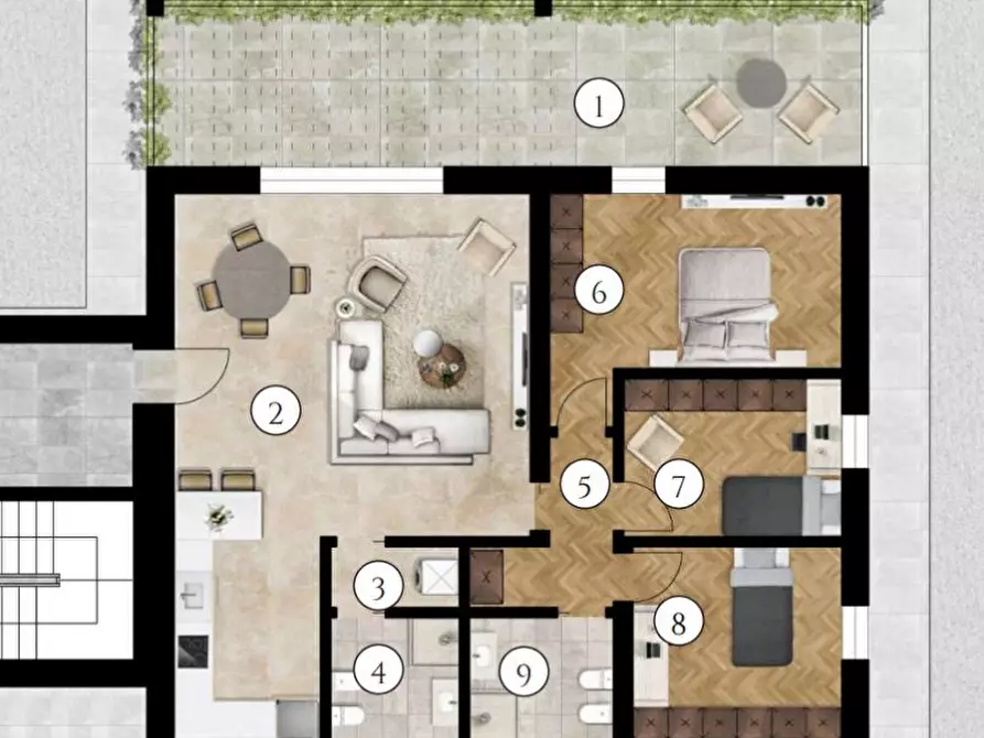 Immagine 2 di Appartamento in vendita  in Via Cavin di Sala a Santa Maria Di Sala