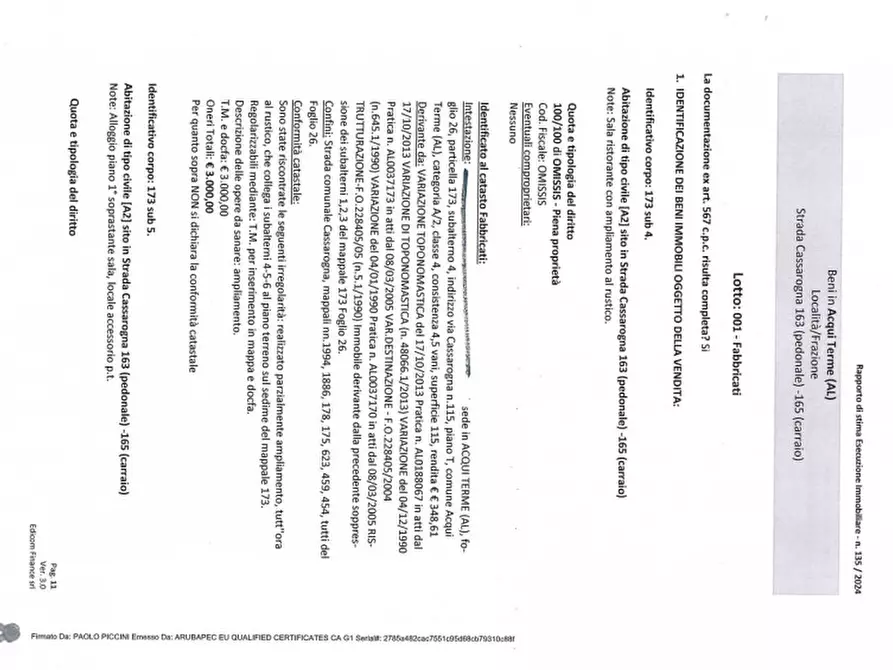 Immagine 3 di Appartamento in vendita  in Via Cassarogna, 163/165, 15011 Acqui Terme AL, Italia a Acqui Terme