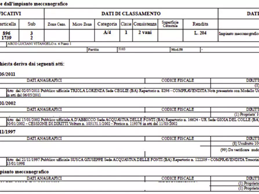 Immagine 3 di Appartamento in vendita  in Via Arco Vitangelo Luciani, 4 - 70021 Acquaviva delle Fonti (BA) a Acquaviva Delle Fonti