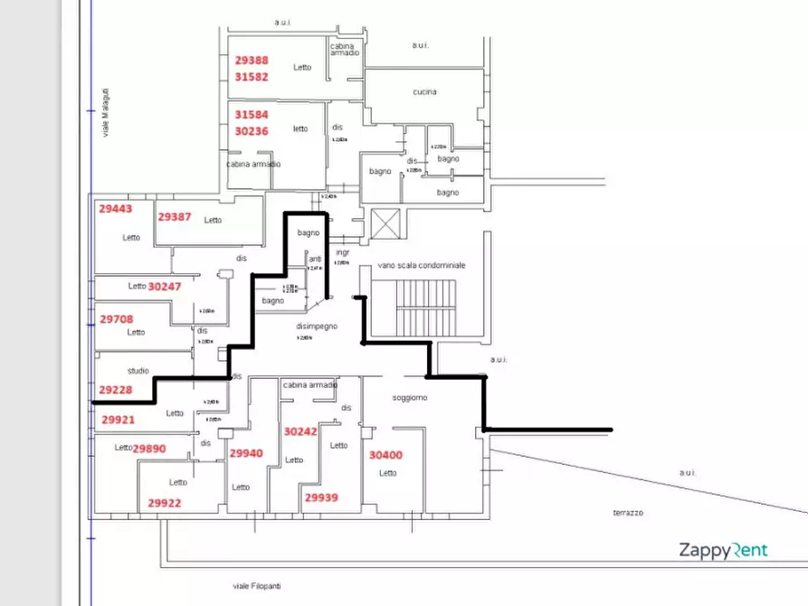 Immagine 23 di Camera in affitto  in Via San Giacomo a Bologna