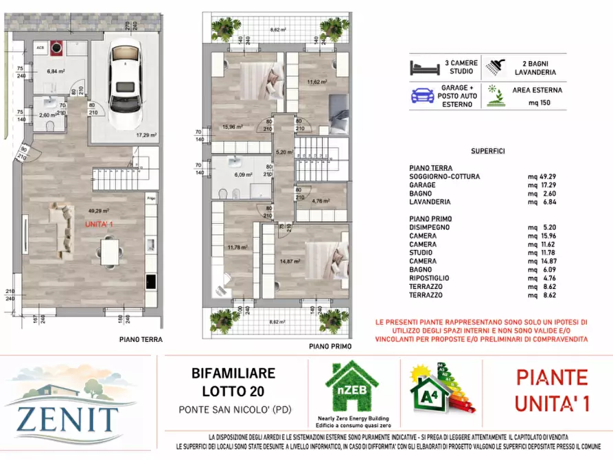 Immagine 12 di Casa bifamiliare in vendita  in Via San Pio X a Ponte San Nicolò