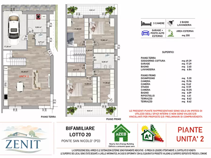 Immagine 13 di Casa bifamiliare in vendita  in Via San Pio X a Ponte San Nicolò