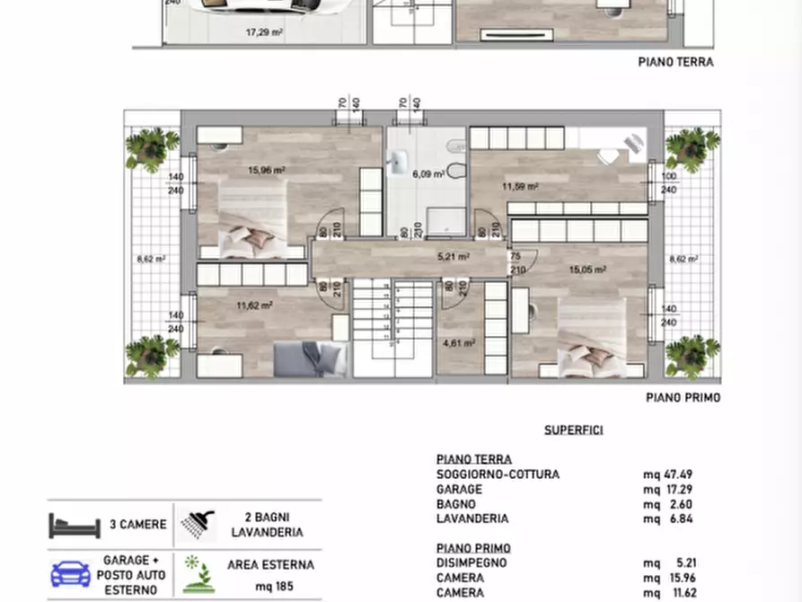 Immagine 18 di Casa bifamiliare in vendita  in Via San Pio X a Ponte San Nicolò