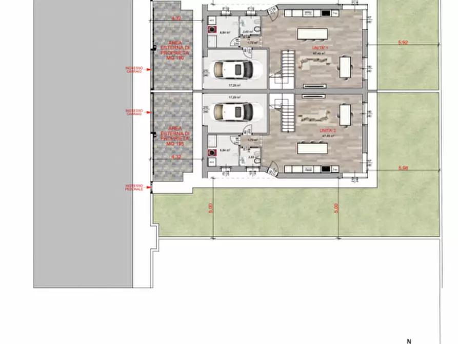 Immagine 22 di Casa bifamiliare in vendita  in Via San Pio X a Ponte San Nicolò