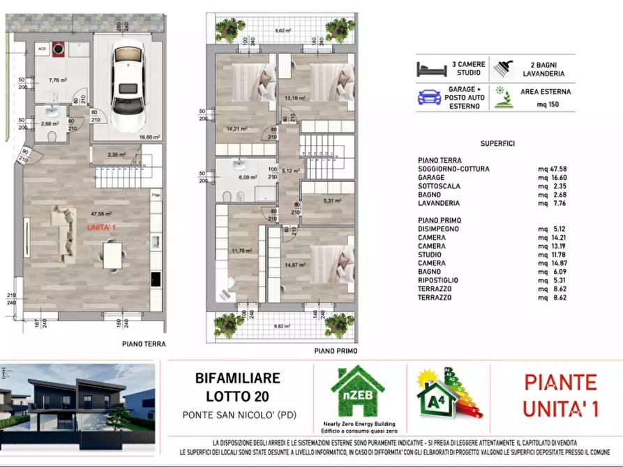 Immagine 38 di Casa bifamiliare in vendita  in Via Rita Levi Montalcini a Ponte San Nicolò