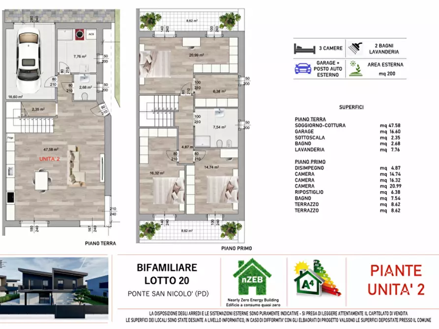 Immagine 39 di Casa bifamiliare in vendita  in Via Rita Levi Montalcini a Ponte San Nicolò